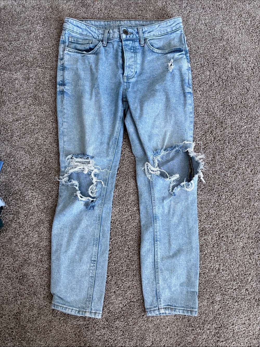 Light Blue Distressed Unisex Jeans